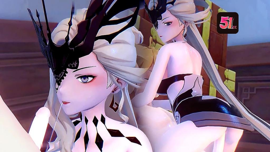 【国语中字】3D原神同人：AKT女士胁迫旅行者兑现淫荡承诺，窒息骑乘惩罚！